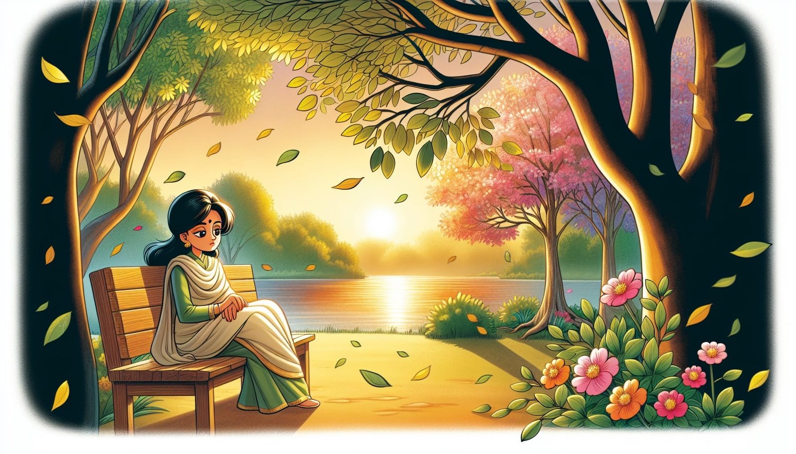 A person looking thoughtfully into the distance, lost in reflection.